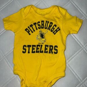 Pittsburgh Steelers Yellow Baby Onesie